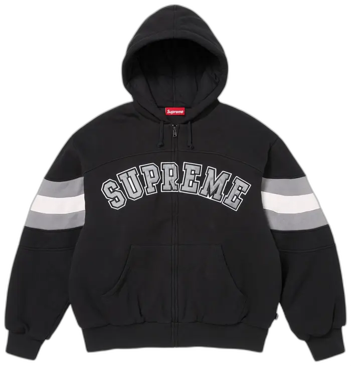 Supreme Filled Zip Up Hooded Sweatshirt 'Black'